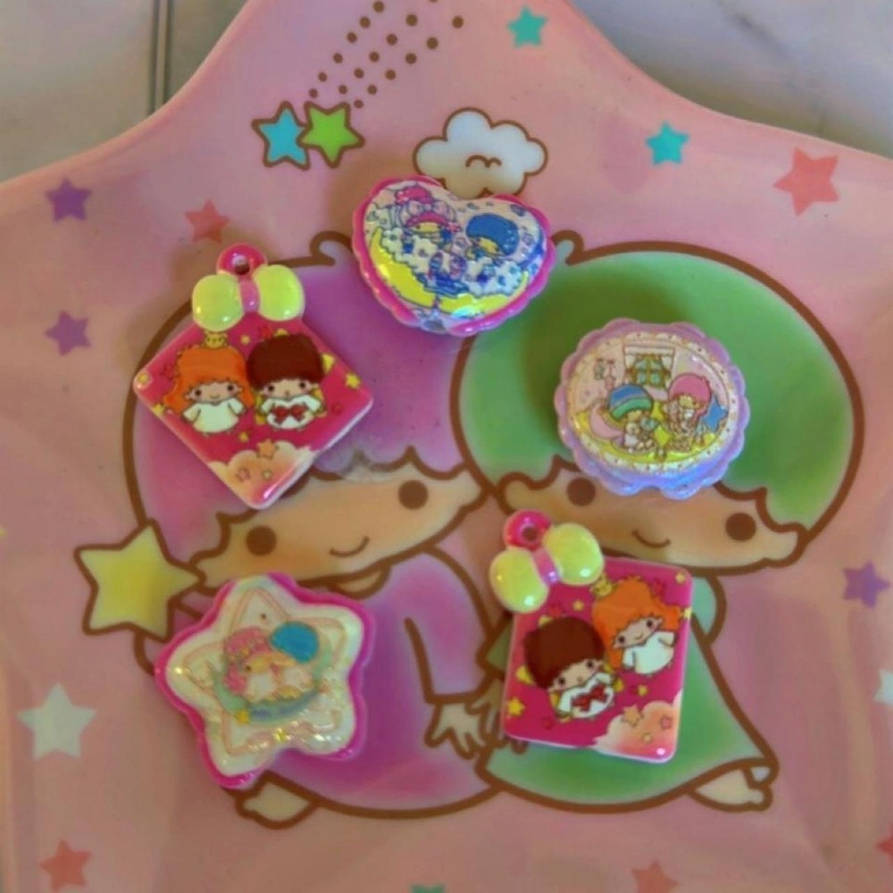 Sanrio Little Twin Stars 5-Piece Coordinated Focal Bead Set new - Picture 7 of 8